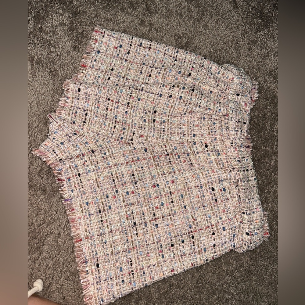 Iro Tweed Pattern Mini Shorts - image 2